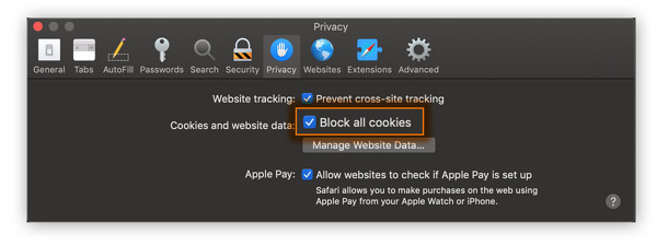 stop safari blocking cookies